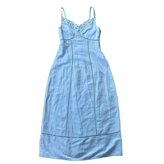 Dress Casual Midi By Madewell In Blue, Size: Xxs