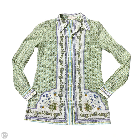 Top Long Sleeve Designer By Tory Burch In Green, Size: Xs