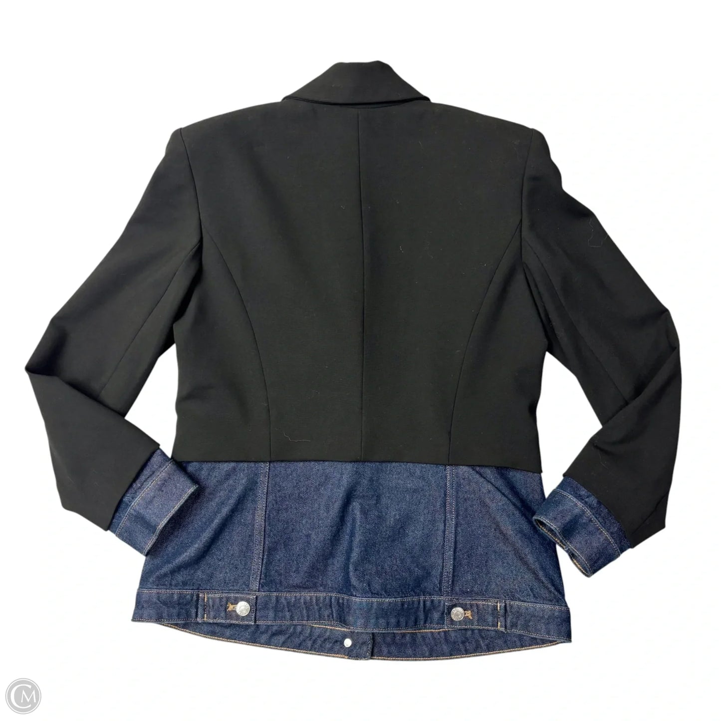 Blazer By Express In Black & Blue, Size: M