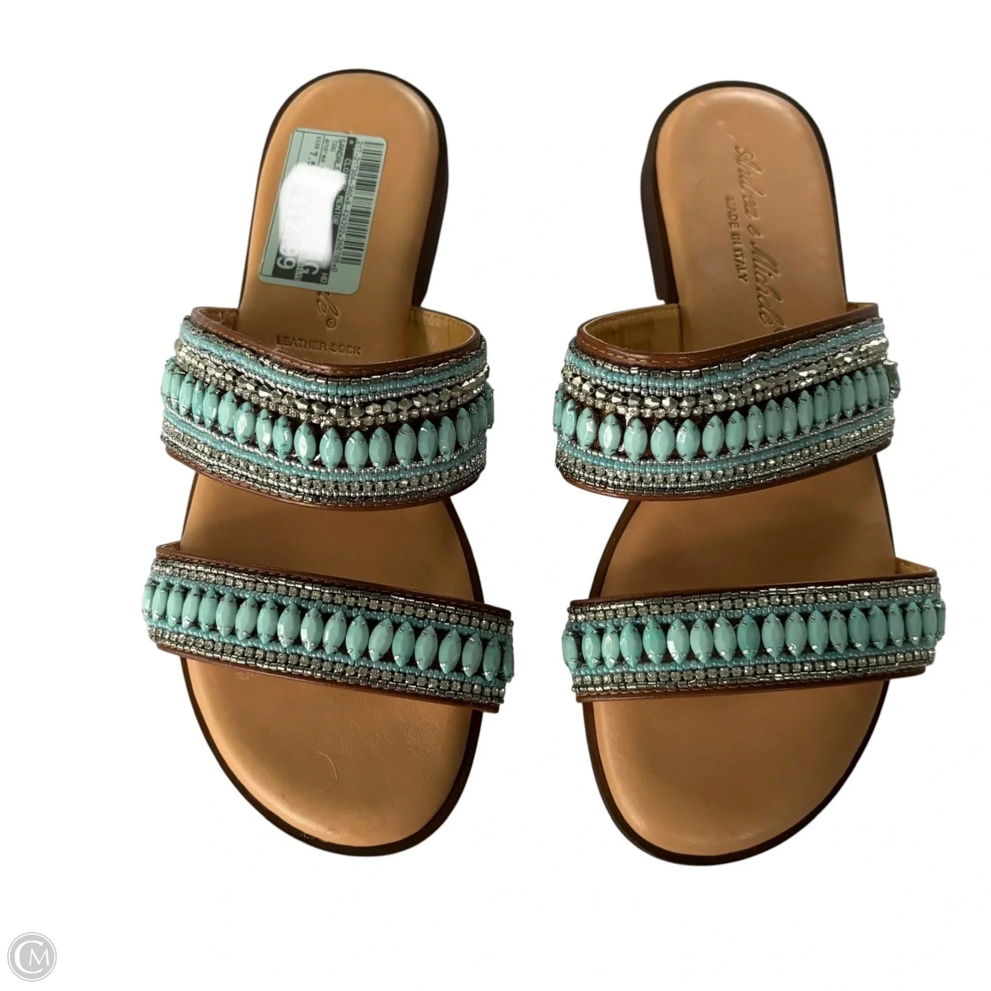 Sandals Flats By Andrea E Michele In Tan, Size: 7.5