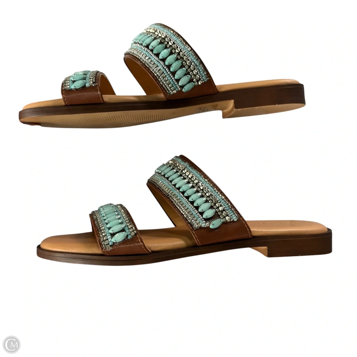 Sandals Flats By Andrea E Michele In Tan, Size: 7.5