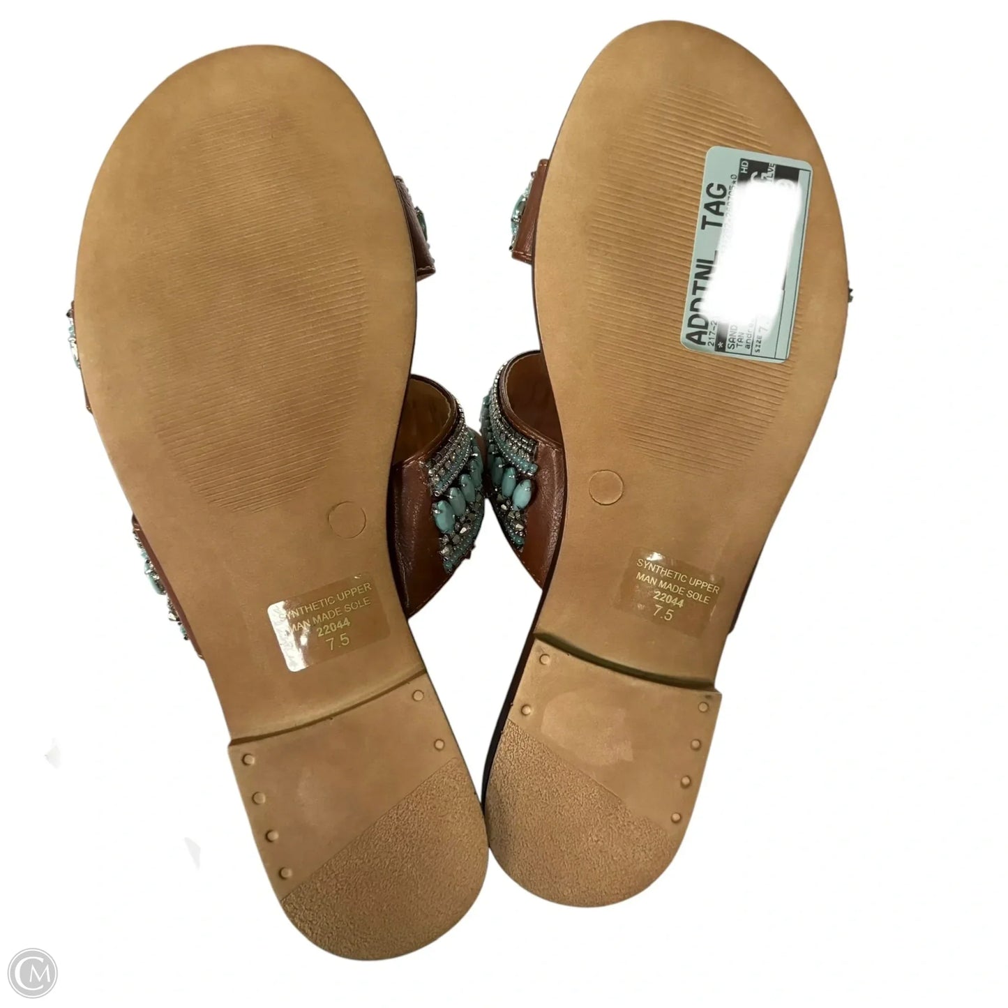 Sandals Flats By Andrea E Michele In Tan, Size: 7.5