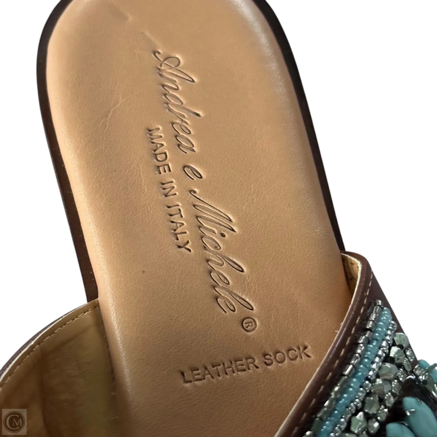 Sandals Flats By Andrea E Michele In Tan, Size: 7.5