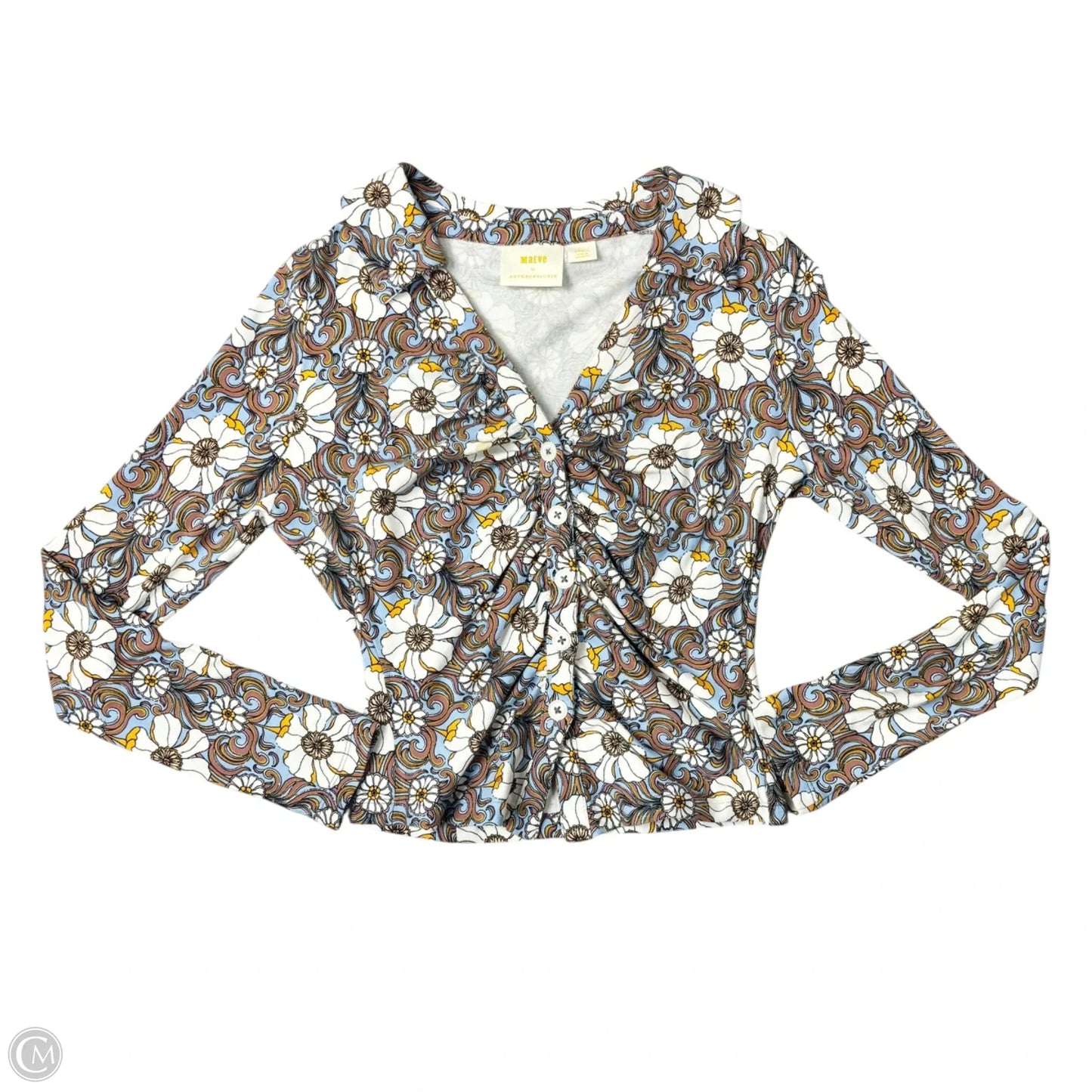 Top Long Sleeve By Maeve In Floral Print, Size: S