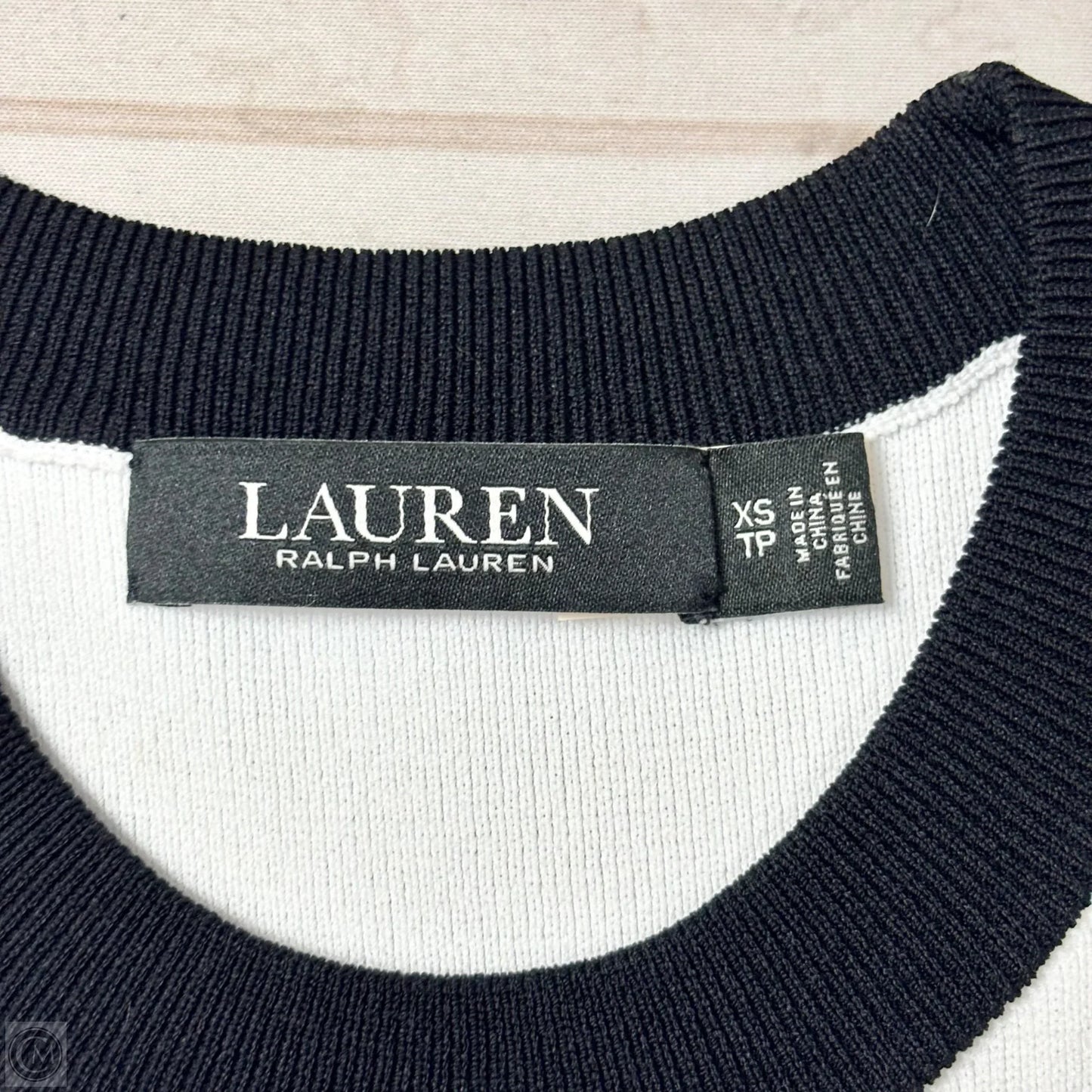 Dress Casual Midi By Lauren By Ralph Lauren In Black & White, Size: Xs