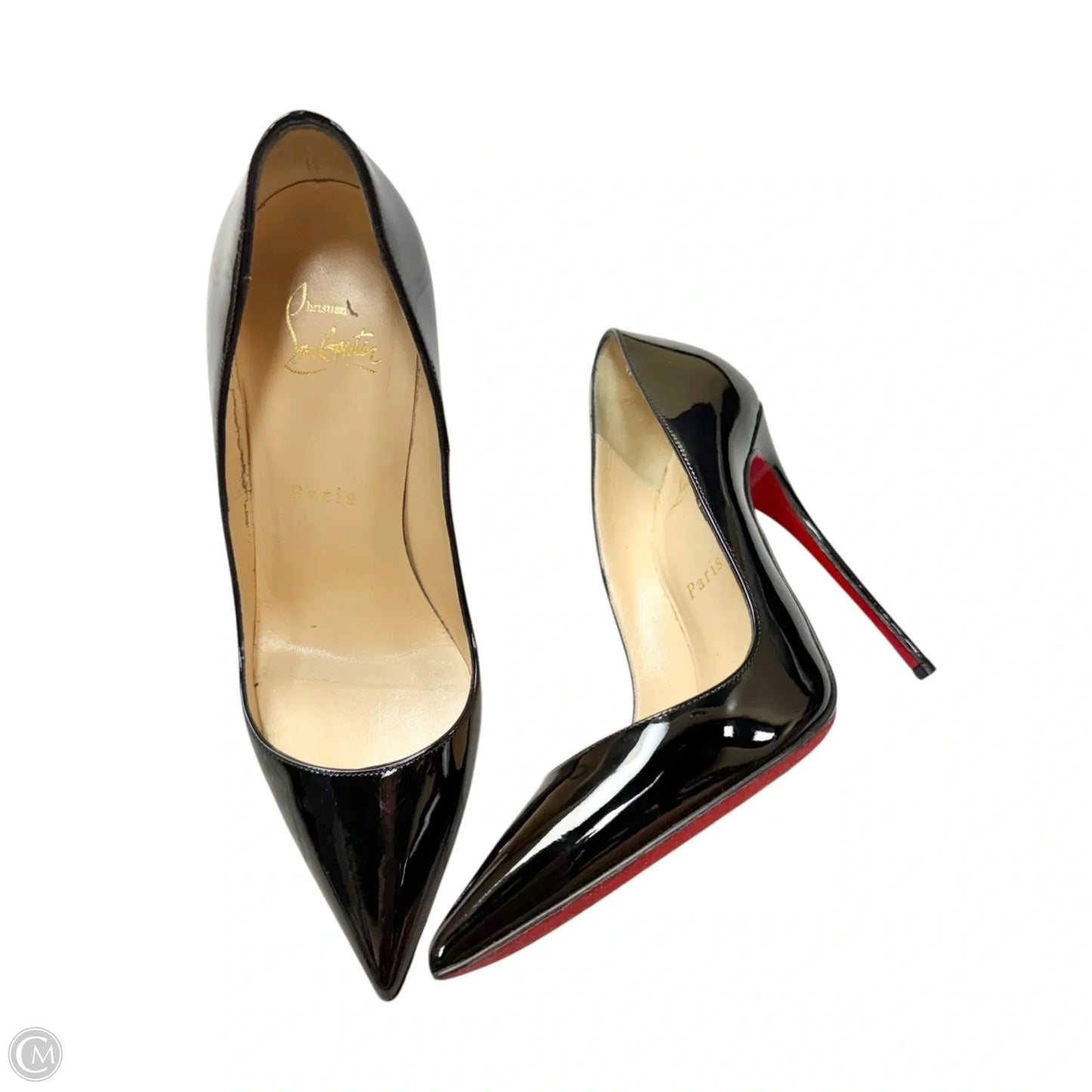 Shoes Luxury Designer By Christian Louboutin In Black, Size: 5.5