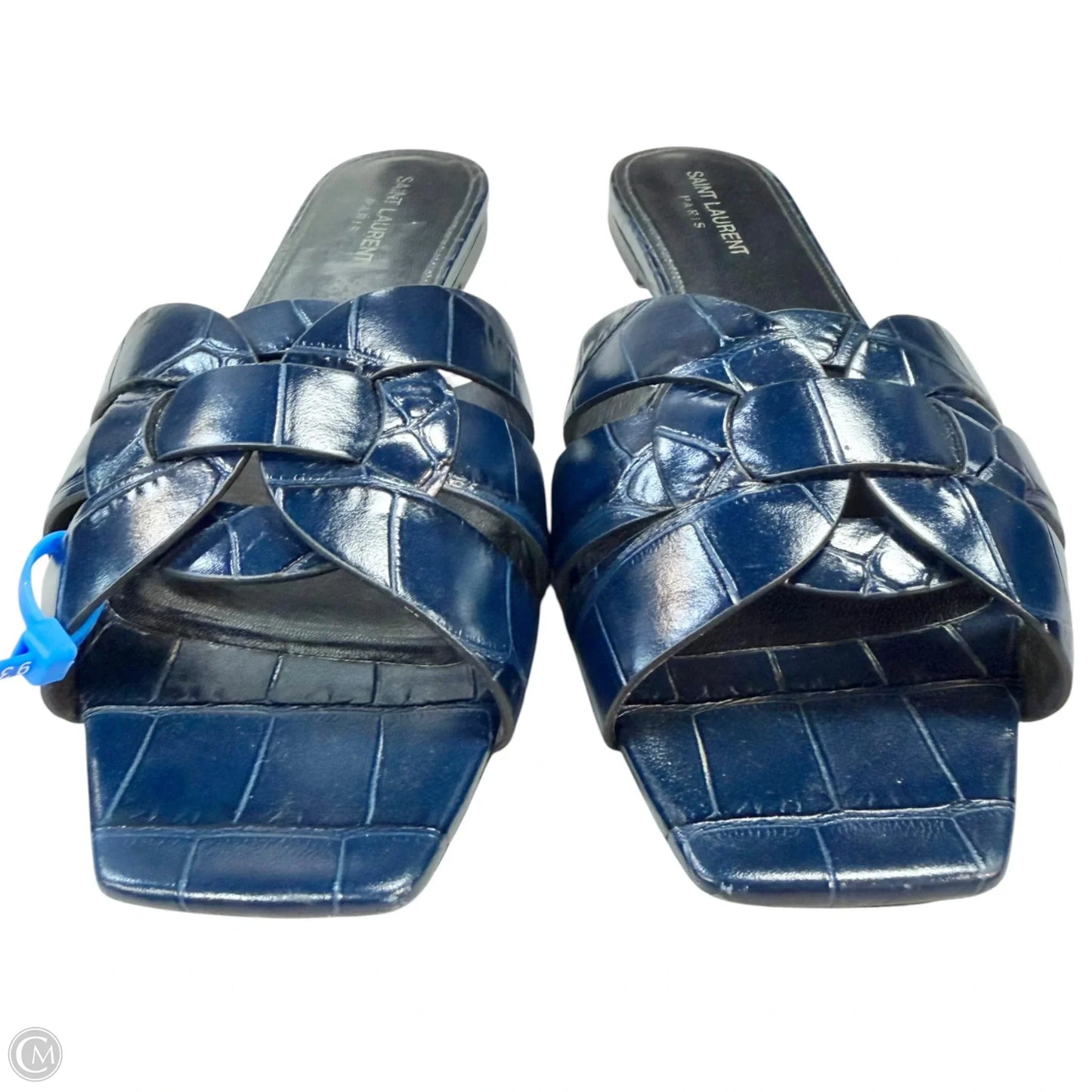 Shoes Luxury Designer By Yves Saint Laurent In Blue, Size: 10.5