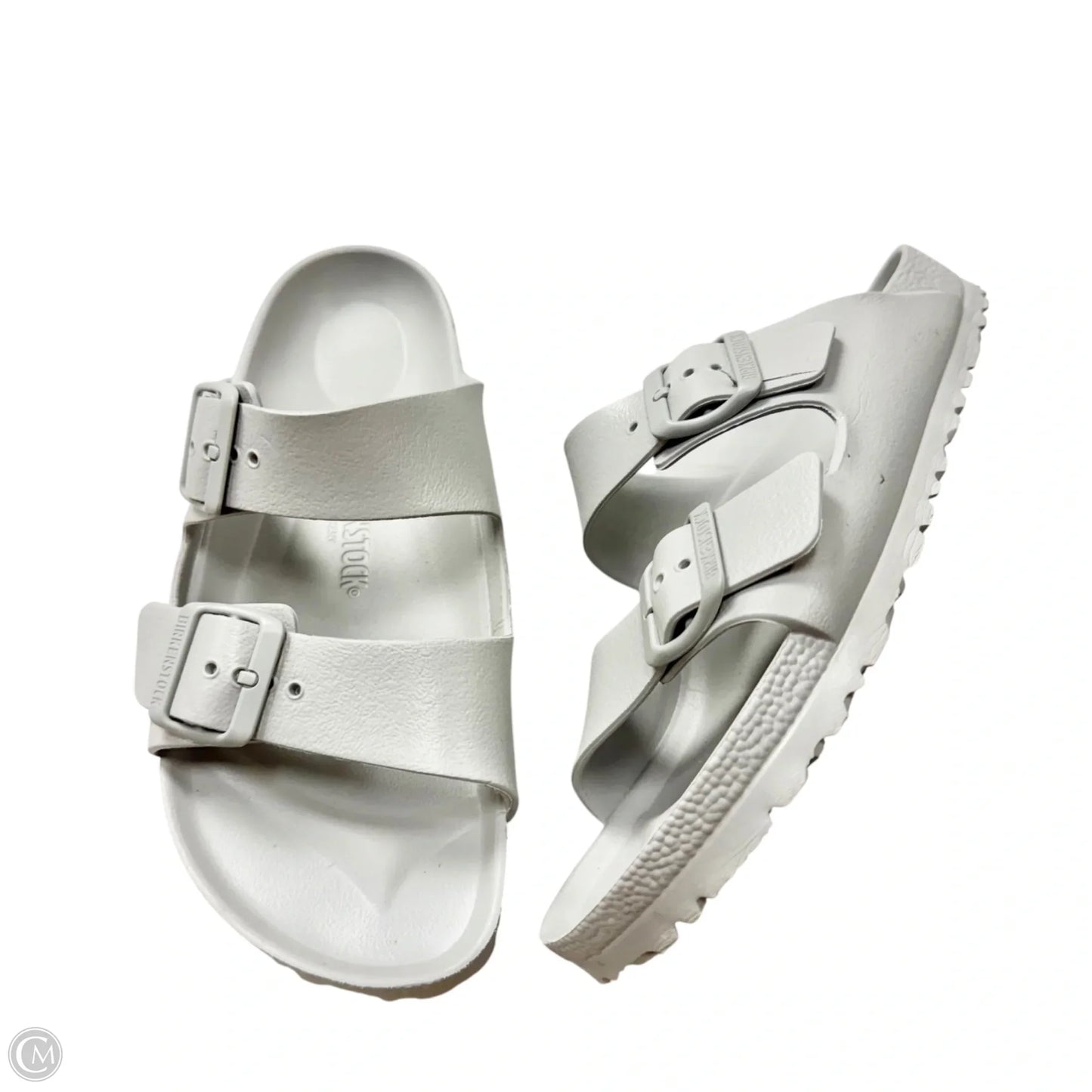 Sandals Flats By Birkenstock In Grey, Size: 9