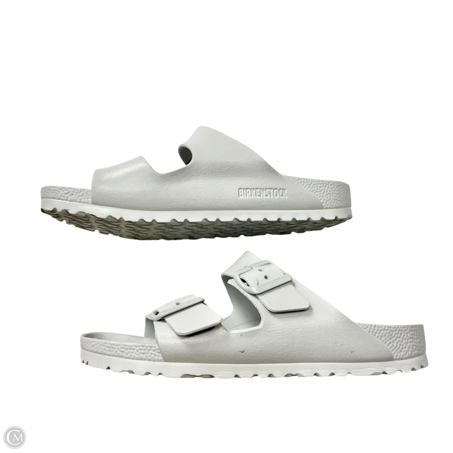 Sandals Flats By Birkenstock In Grey, Size: 9