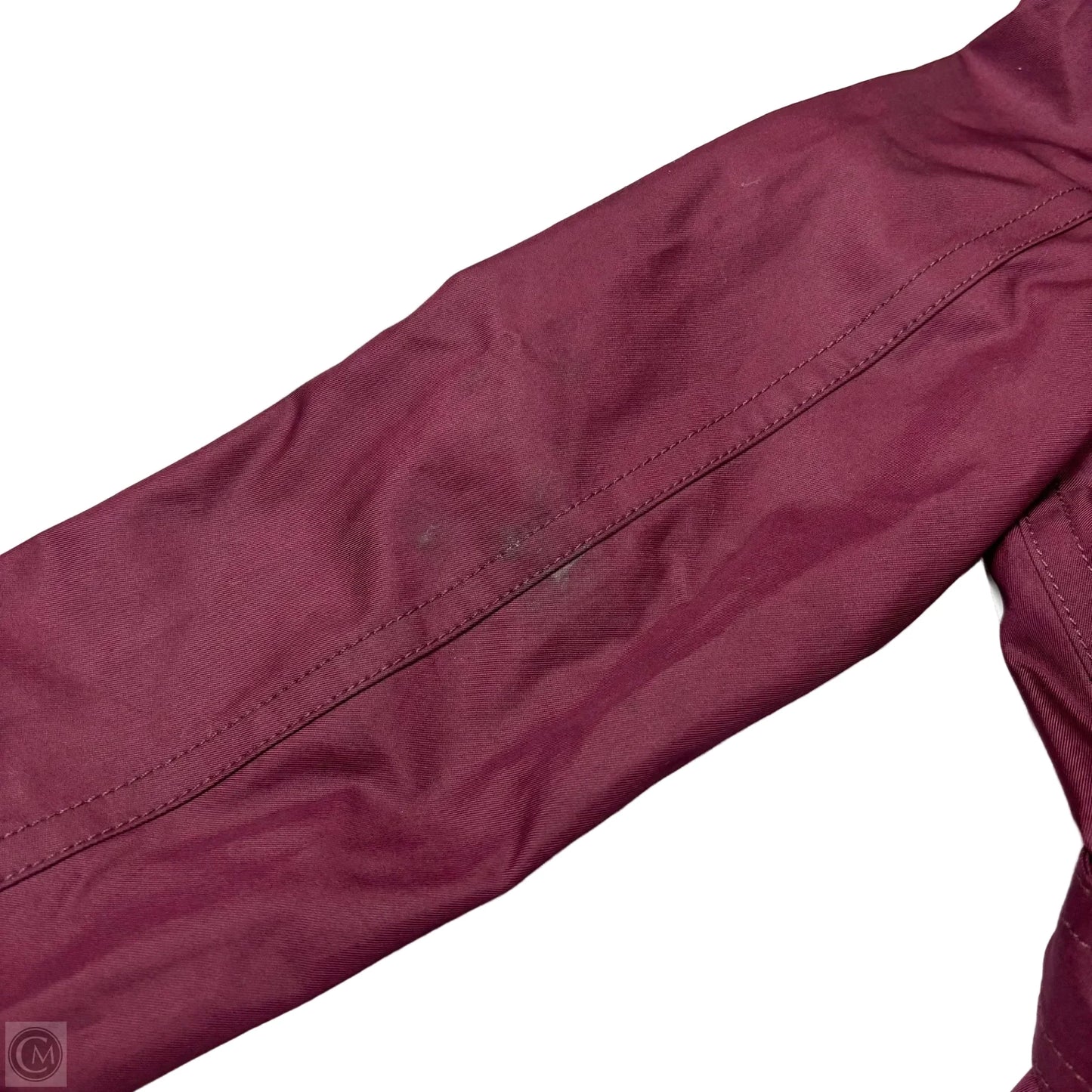 Jacket Designer By Coach In Maroon, Size: S