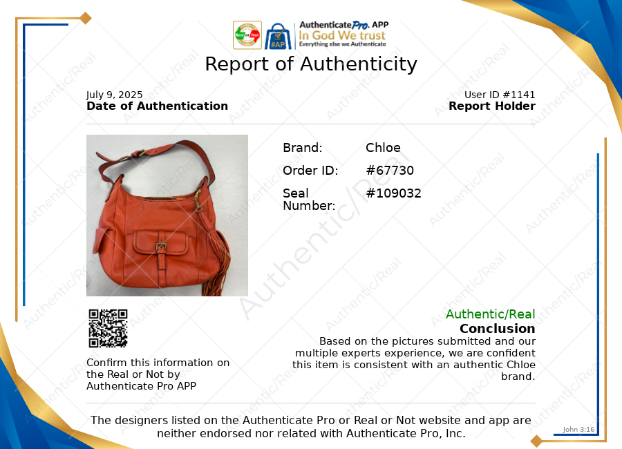 Handbag Luxury Designer By Chloe In Orange, Size:Large