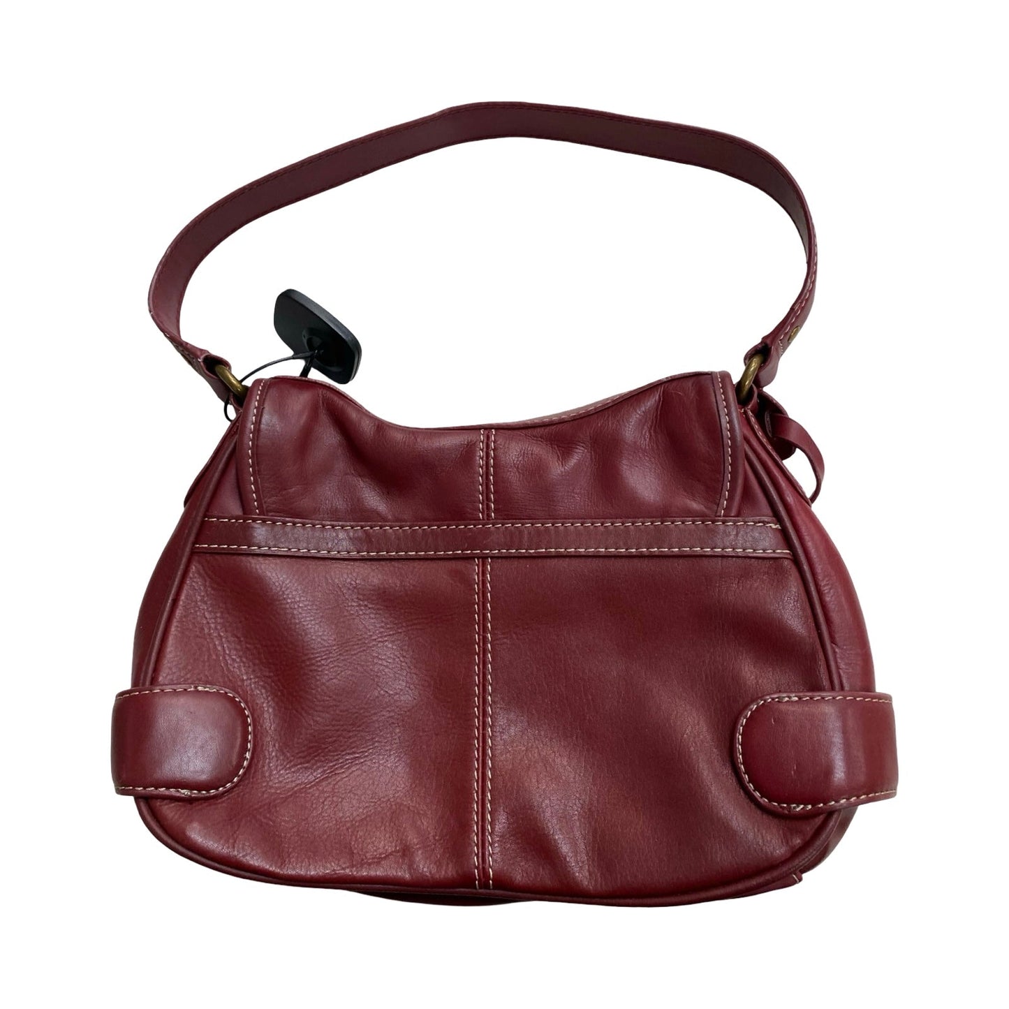Handbag Leather By Chaps In Red, Size:Medium