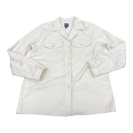 Jacket Shirt By Gap In Cream, Size:L