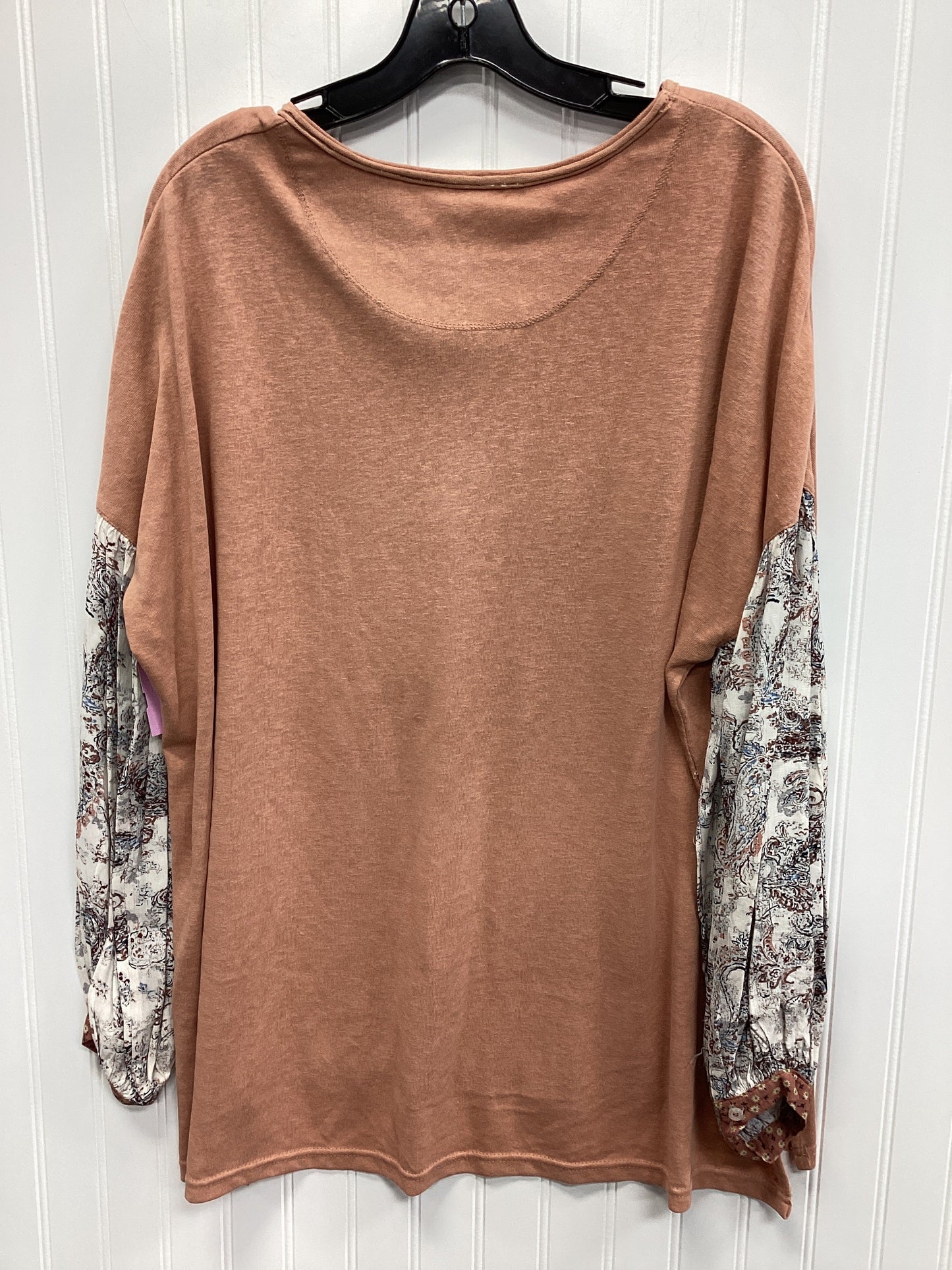 Top Ls By Easel In Orange, Size:1X