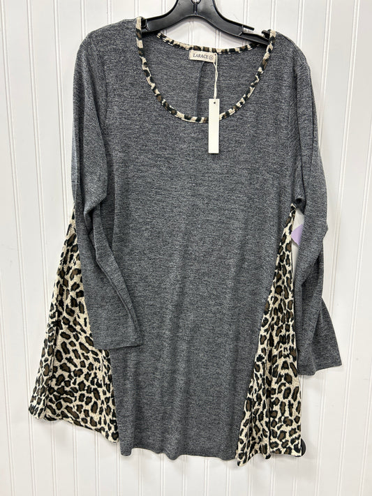 Tunic Ls By Cmc In Grey, Size:1X