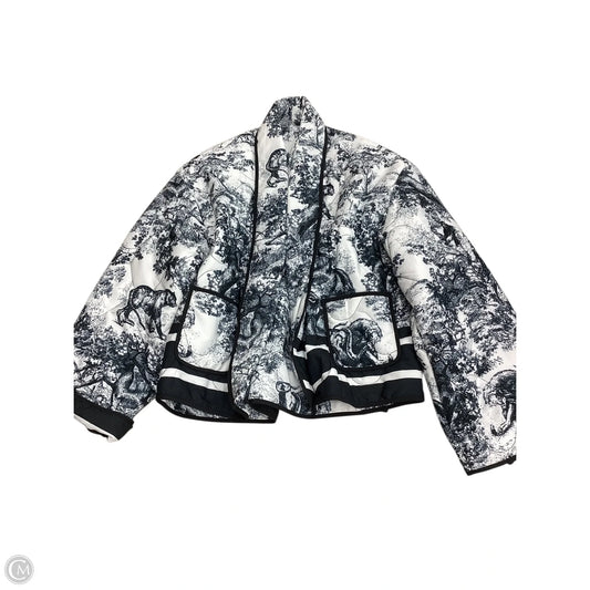 Coat Puffer & Quilted By Clothes Mentor In Black & White, Size: L