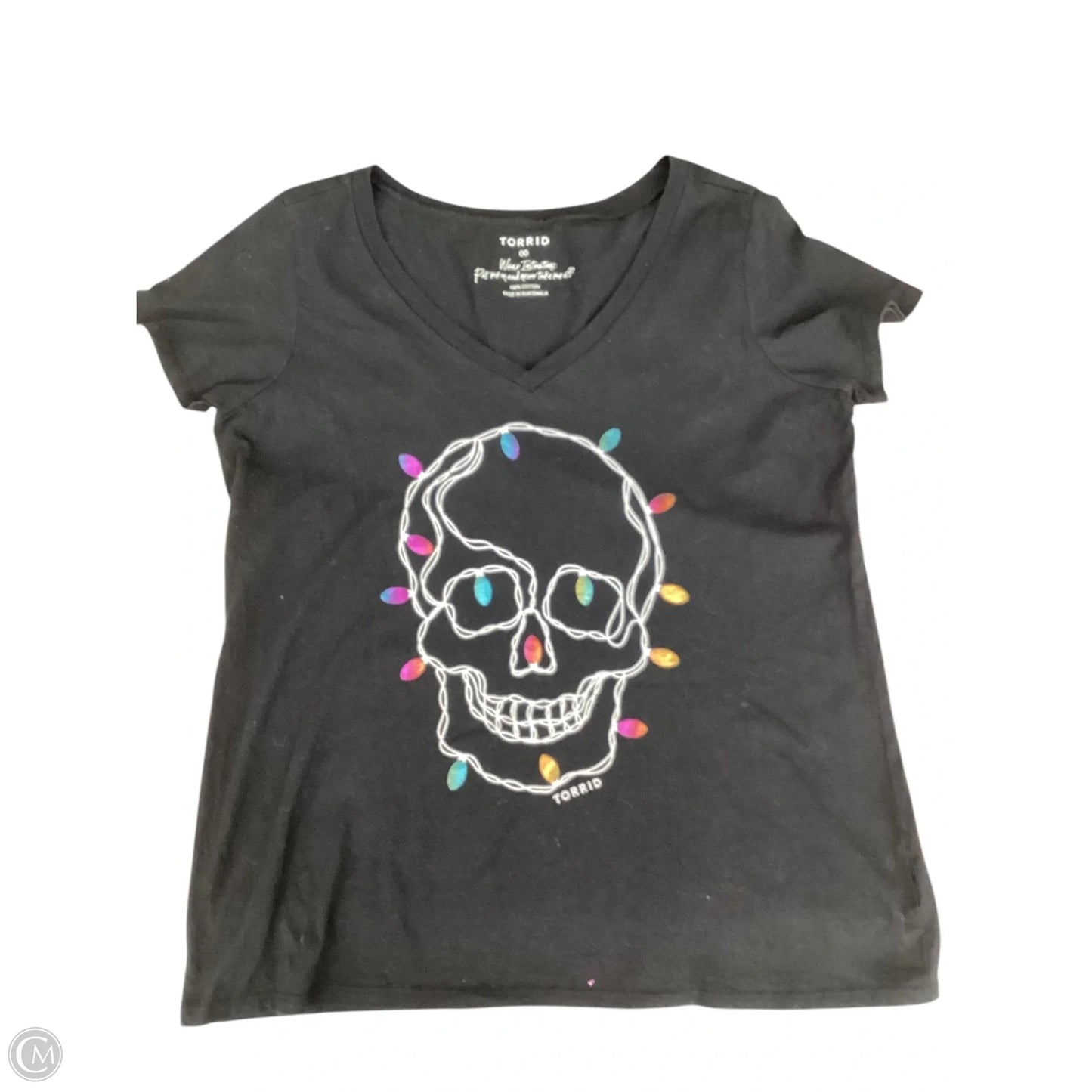 Top Short Sleeve Basic By Torrid In Black, Size: L