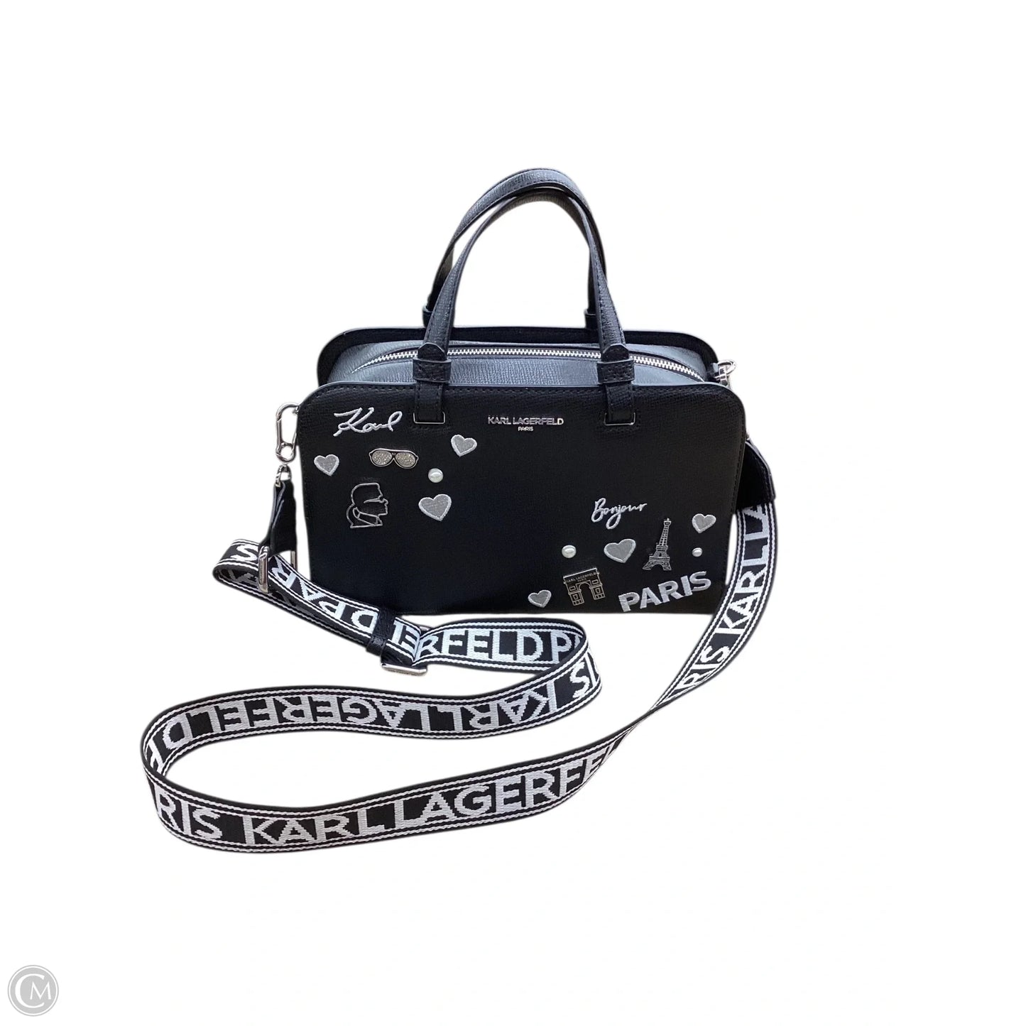 Handbag Designer By Karl Lagerfeld, Size: Medium