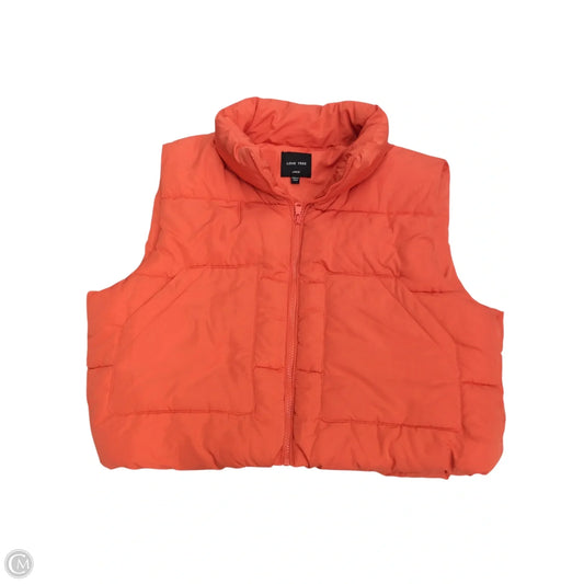 Vest Puffer & Quilted By Love Tree In Orange, Size: L