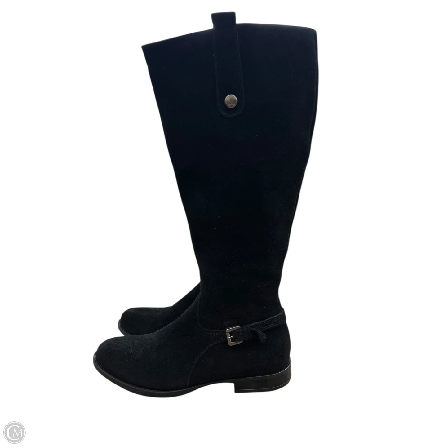 Boots Knee Flats By Clothes Mentor In Black, Size: 7.5