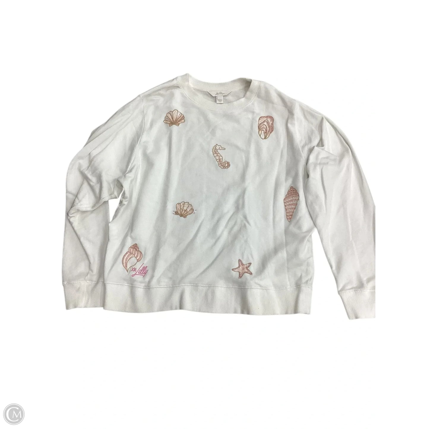 Sweatshirt Designer By Lilly Pulitzer In White, Size: L