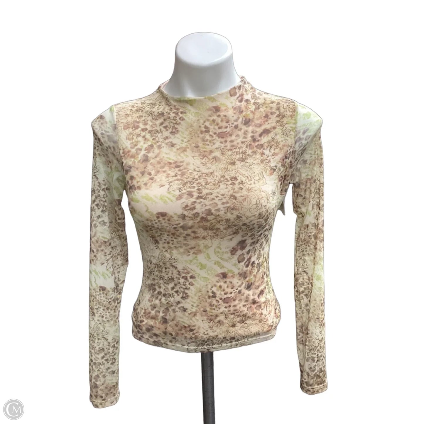 Top Long Sleeve By See You Monday In Gold, Size: S