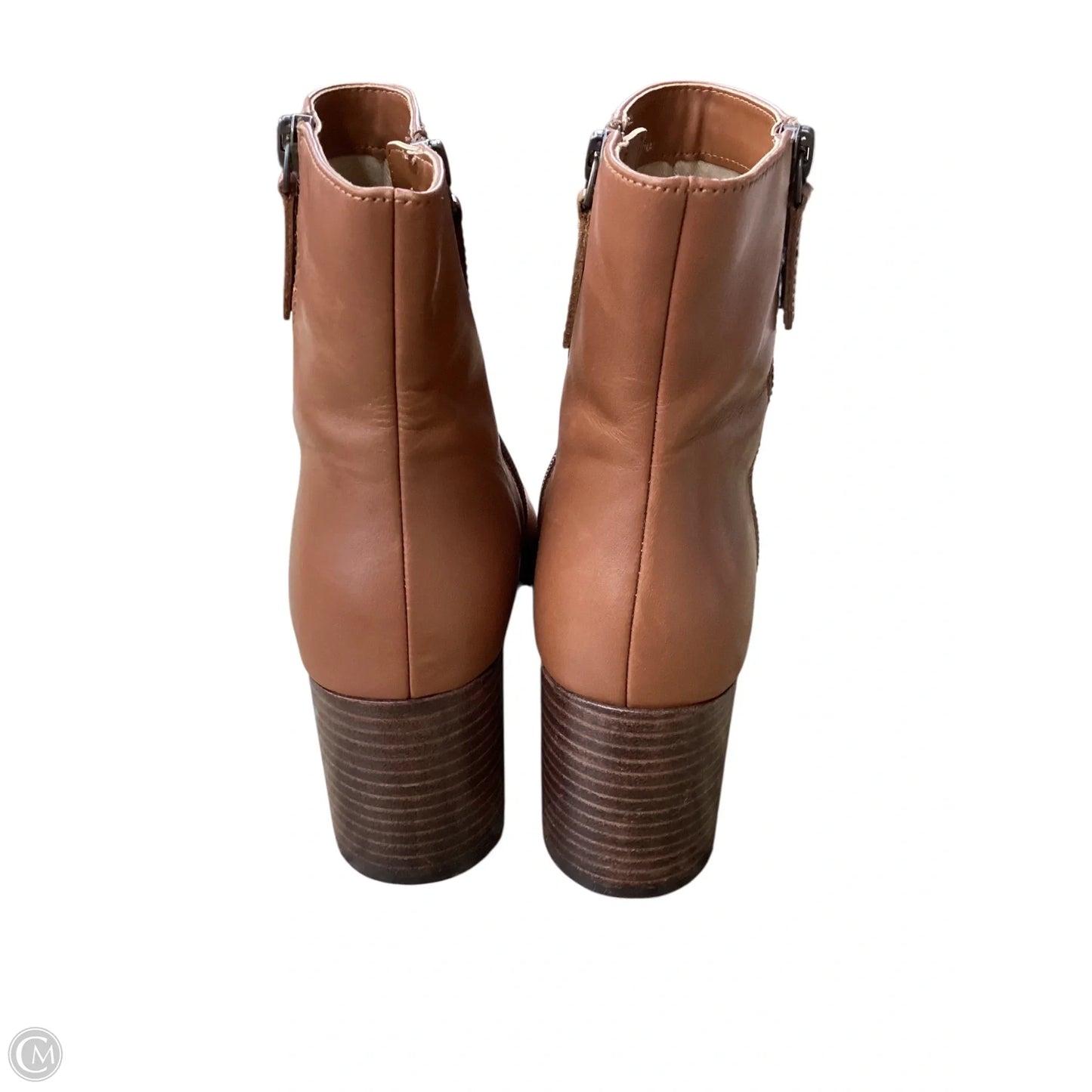 Boots Ankle Heels By Linea Paolo In Tan, Size: 9
