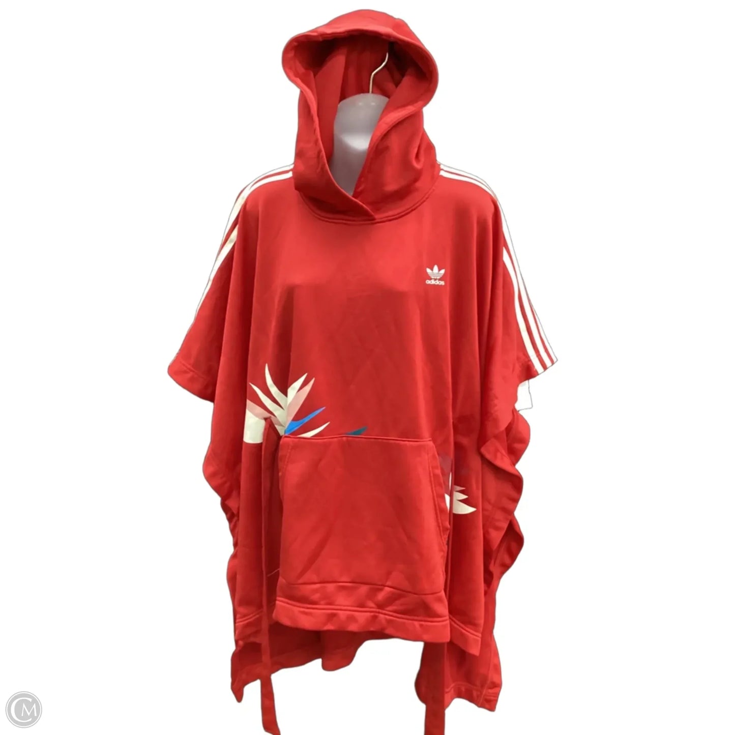Athletic Sweatshirt Hoodie By Adidas In Red, Size: M