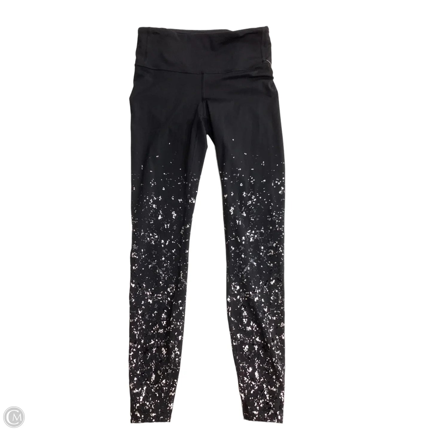 Athletic Leggings By Lululemon In Black & Silver, Size: 6