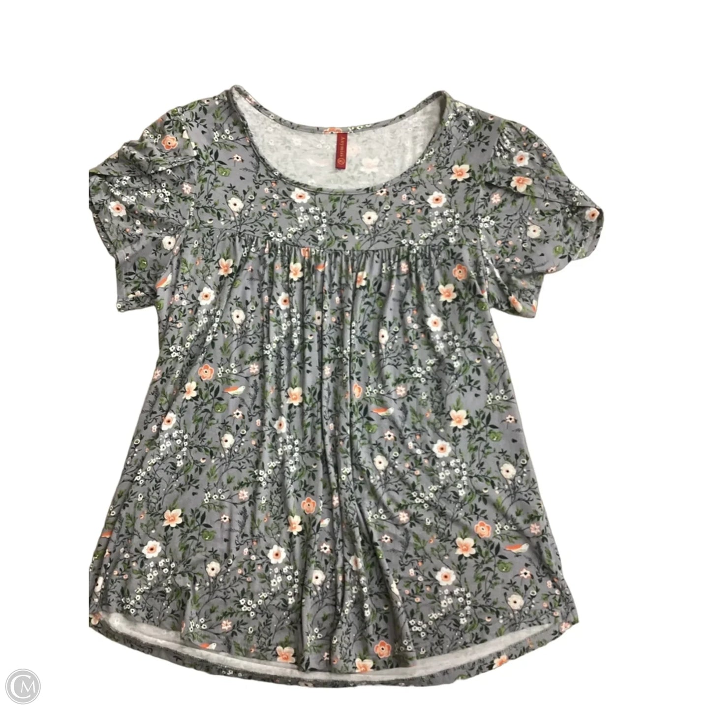 Top Short Sleeve By Clothes Mentor In Floral Print, Size: Xl