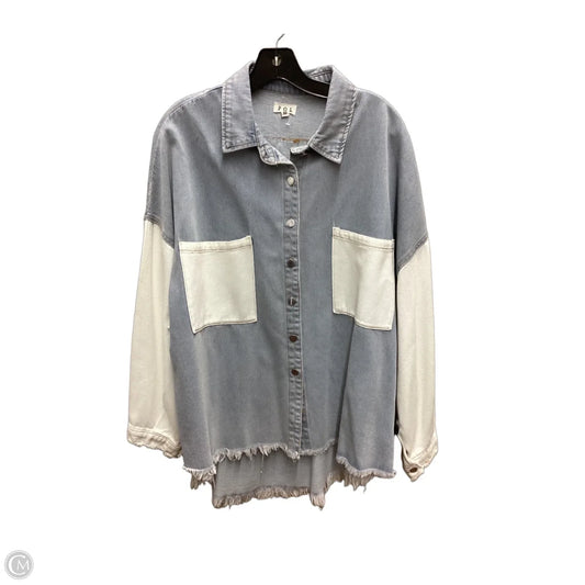 Top Long Sleeve By Pol In Blue, Size: M