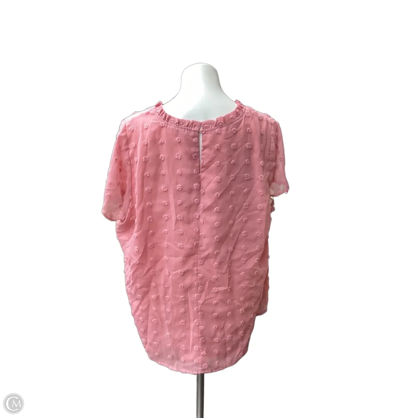 Top Short Sleeve By Chicsoul In Pink, Size: 3x