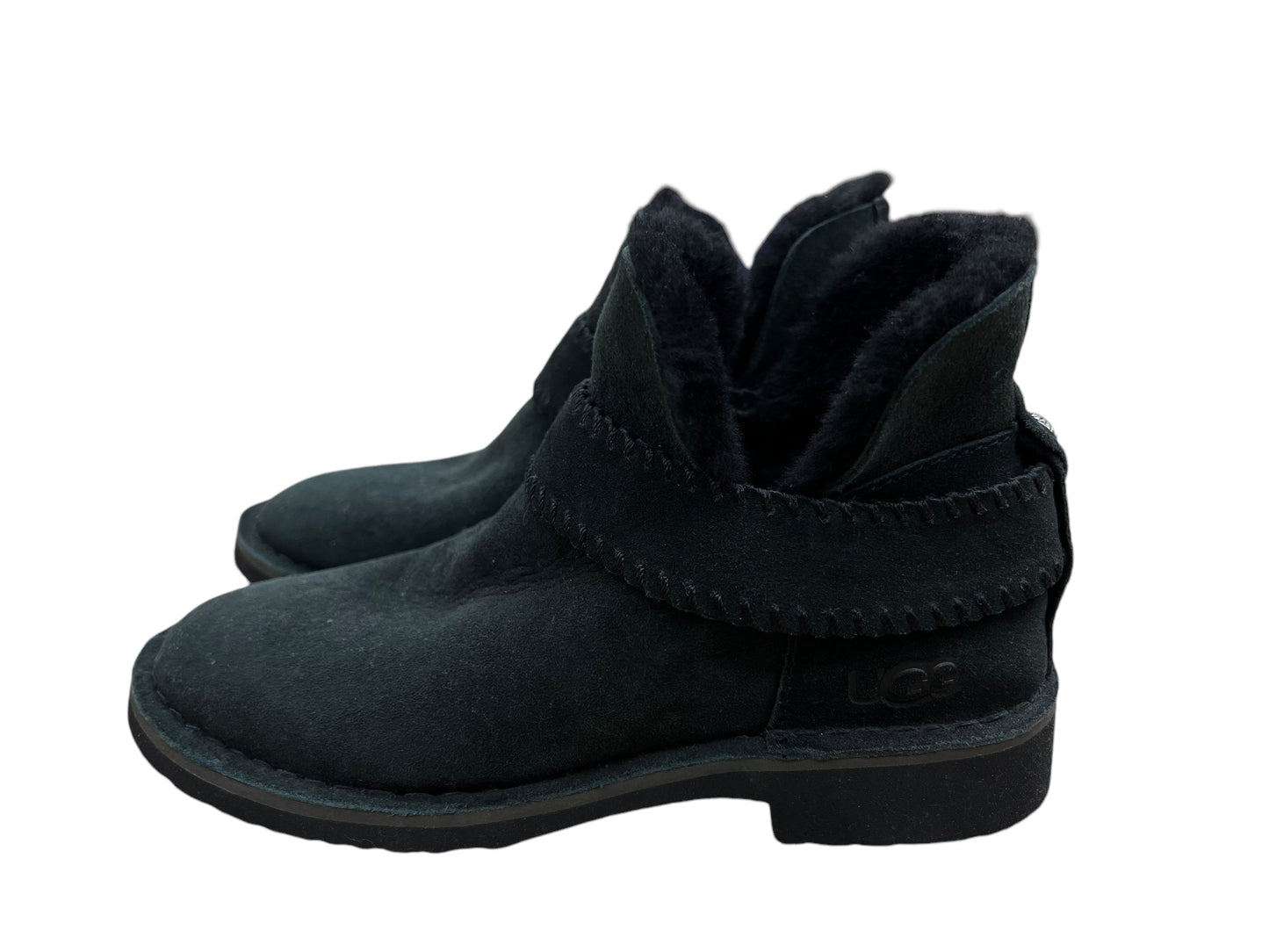 Boots Leather By Ugg In Black, Size: 5.5