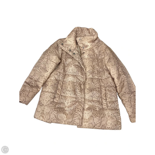 Coat Puffer & Quilted By Marc New York In Snakeskin Print, Size: Xl