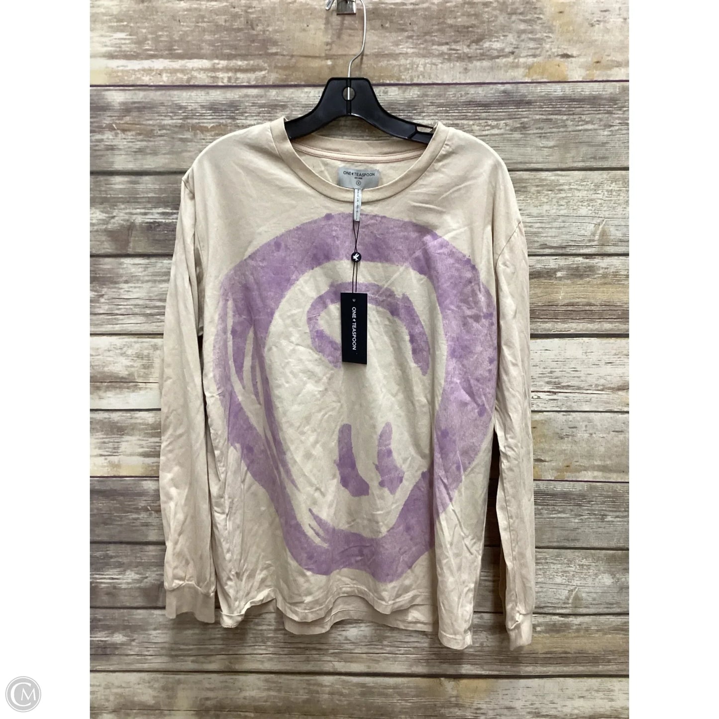 Top Long Sleeve By Cmc In Purple & Tan, Size: M