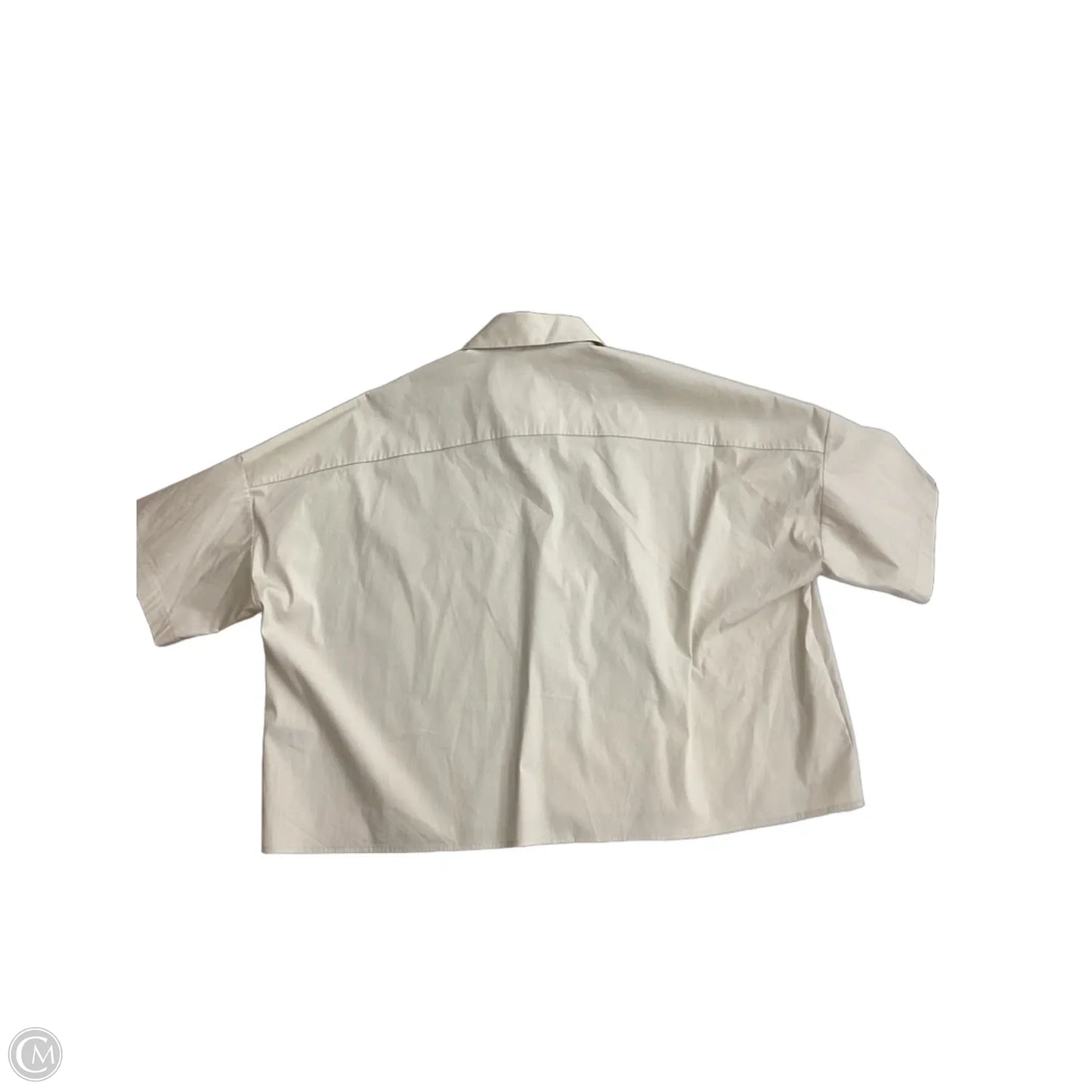 Blouse Short Sleeve By Cmc In Beige, Size: Xxl