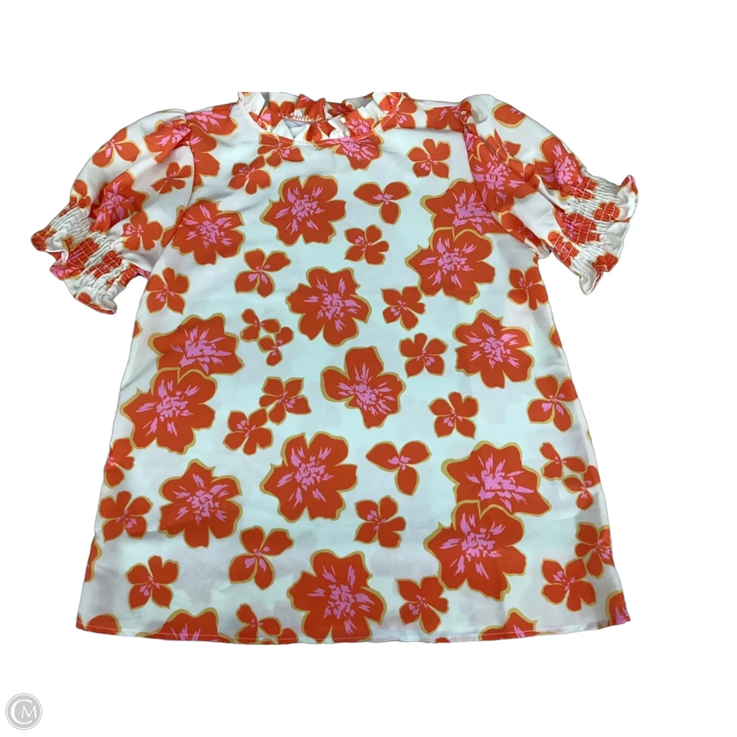 Blouse Short Sleeve By Clothes Mentor In Tropical Print, Size: S