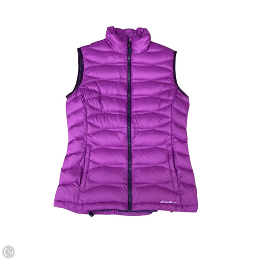 Vest Puffer & Quilted By Eddie Bauer In Purple, Size: S