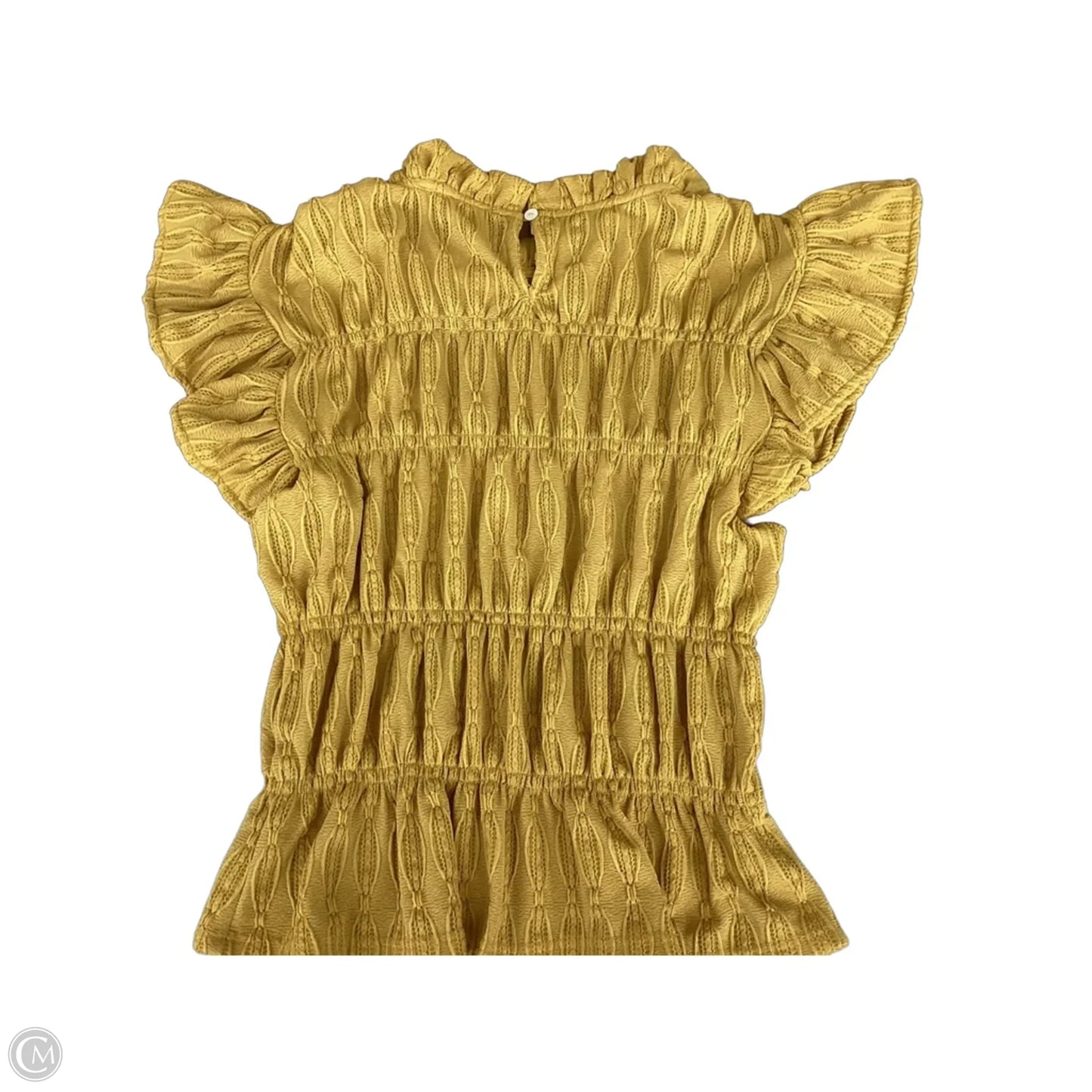 Top Sleeveless By Blue Tassel In Yellow, Size: M