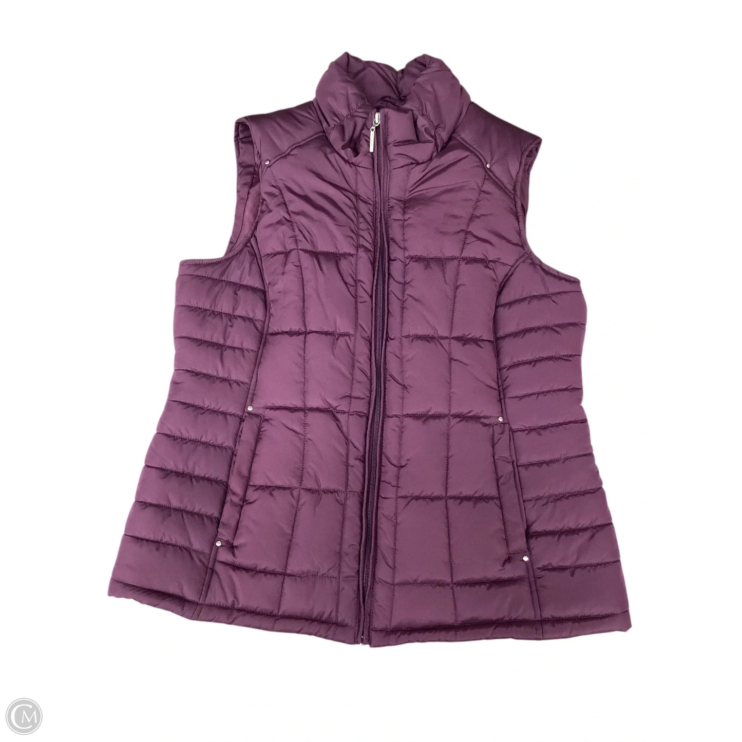 Vest Puffer & Quilted By Weatherproof In Maroon, Size: L