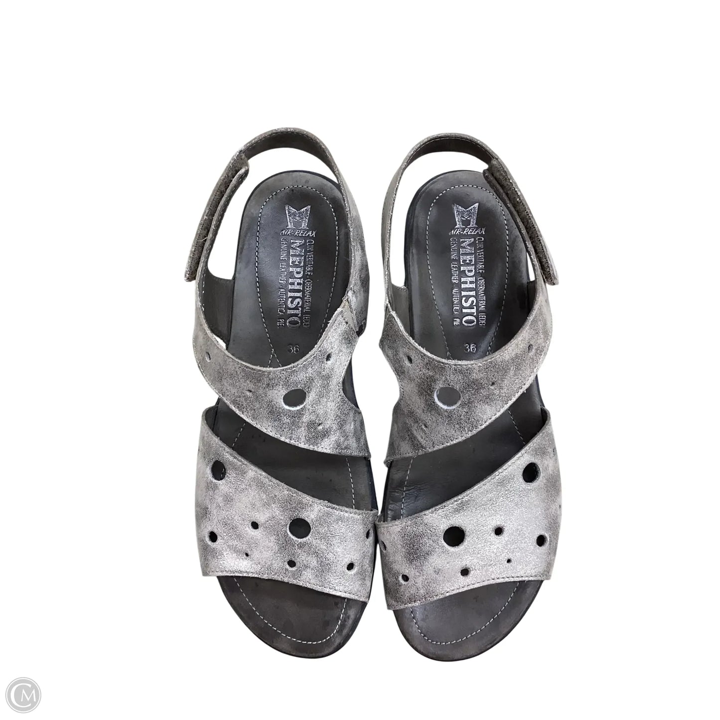 Sandals Heels Wedge By Mephisto In Taupe, Size: 6