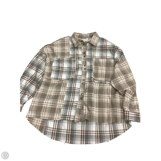 Jacket Shirt By Oli & Hali In Plaid Pattern, Size: Xl