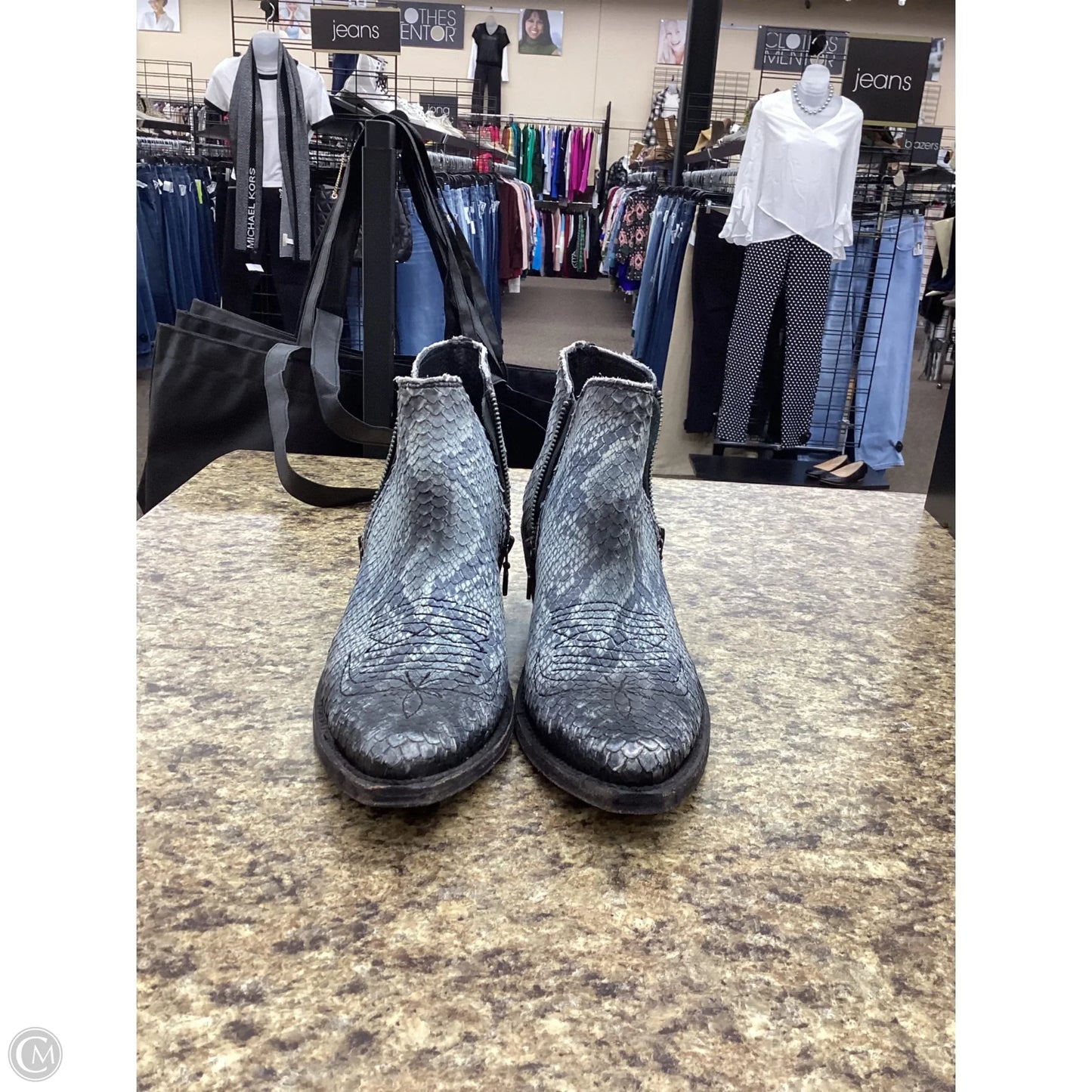 Boots Western By Cmb In Snakeskin Print, Size: 8