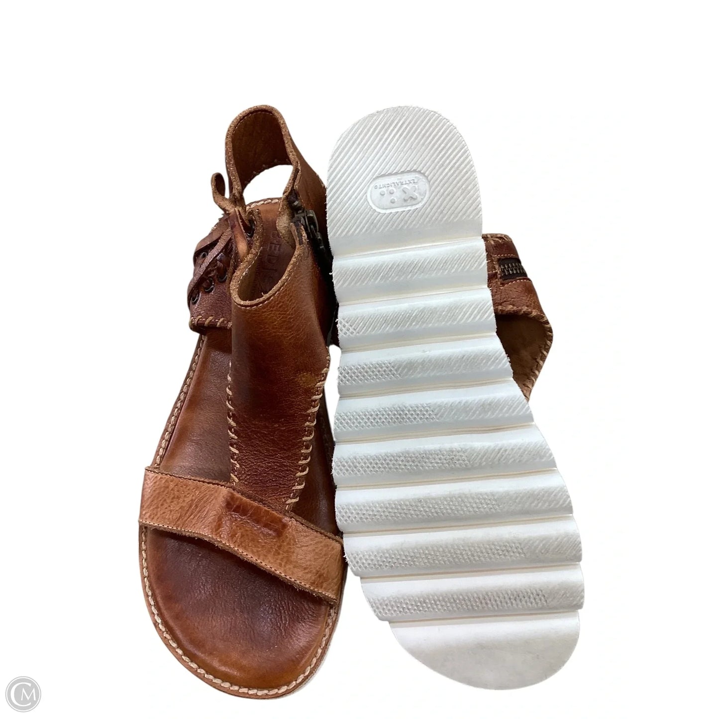 Sandals Heels Platform By Bed Stu In Tan, Size: 8.5