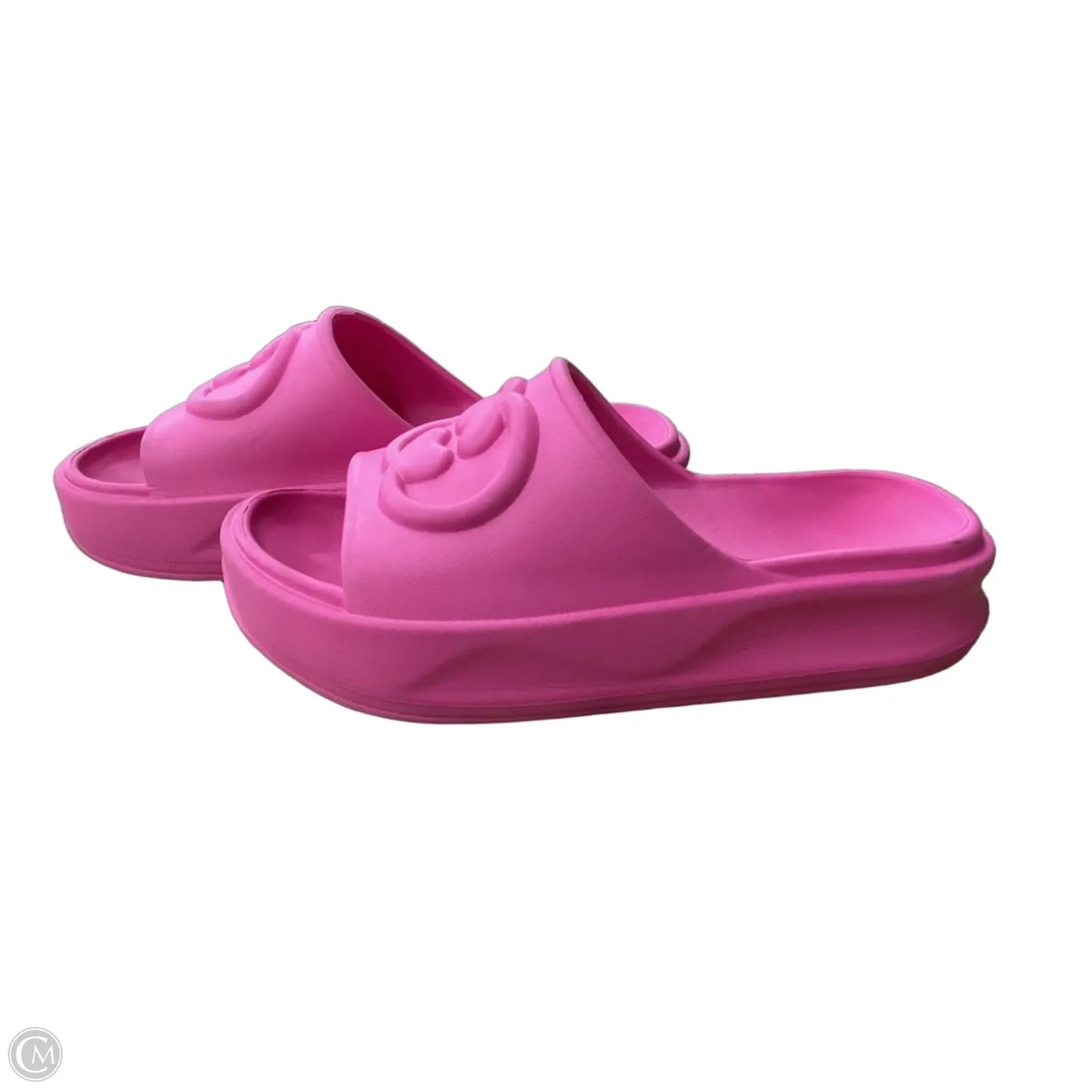 Sandals Heels Platform By Bamboo In Pink, Size: 8