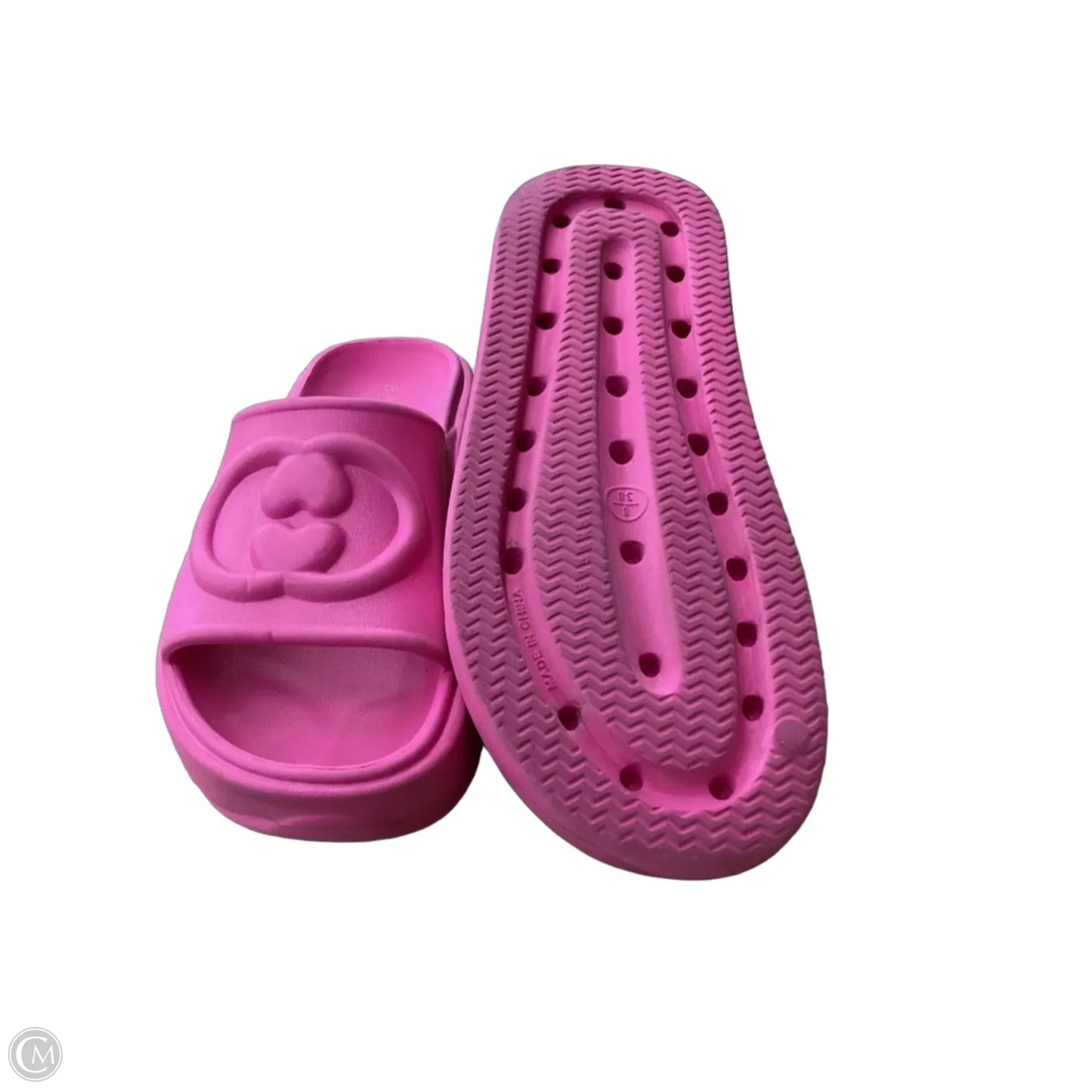 Sandals Heels Platform By Bamboo In Pink, Size: 8