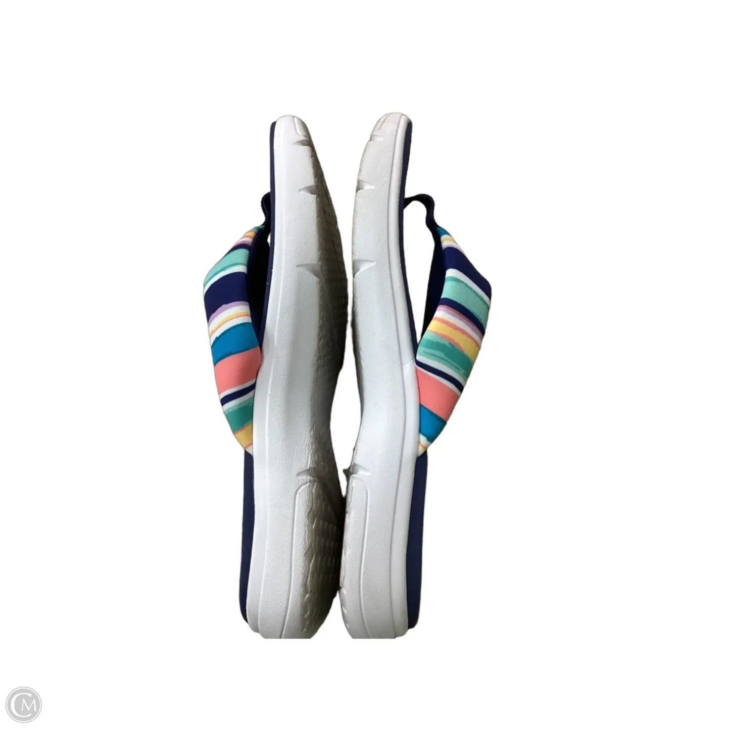 Sandals Flip Flops By Vera Bradley In Striped Pattern, Size: 10