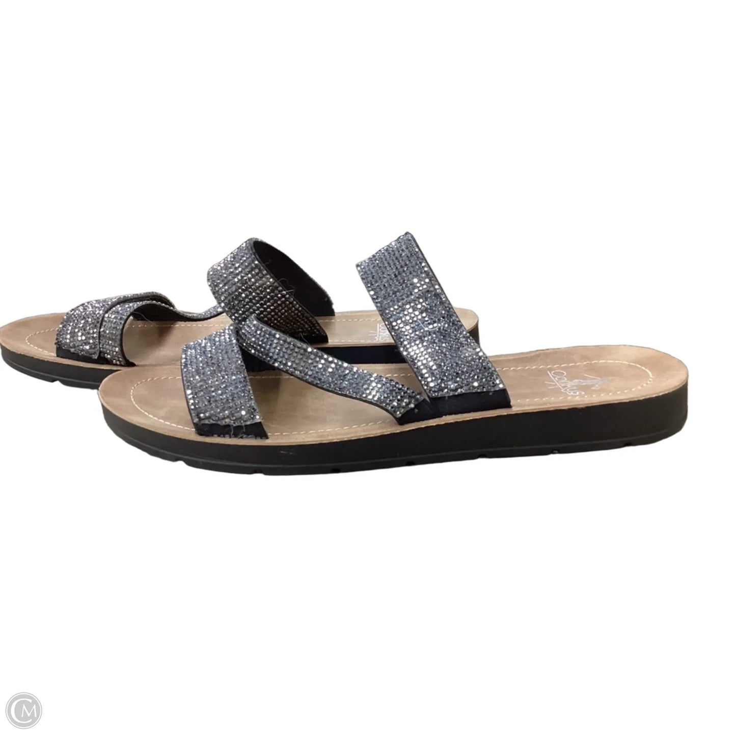 Sandals Flats By Corkys In Grey & Tan, Size: 8