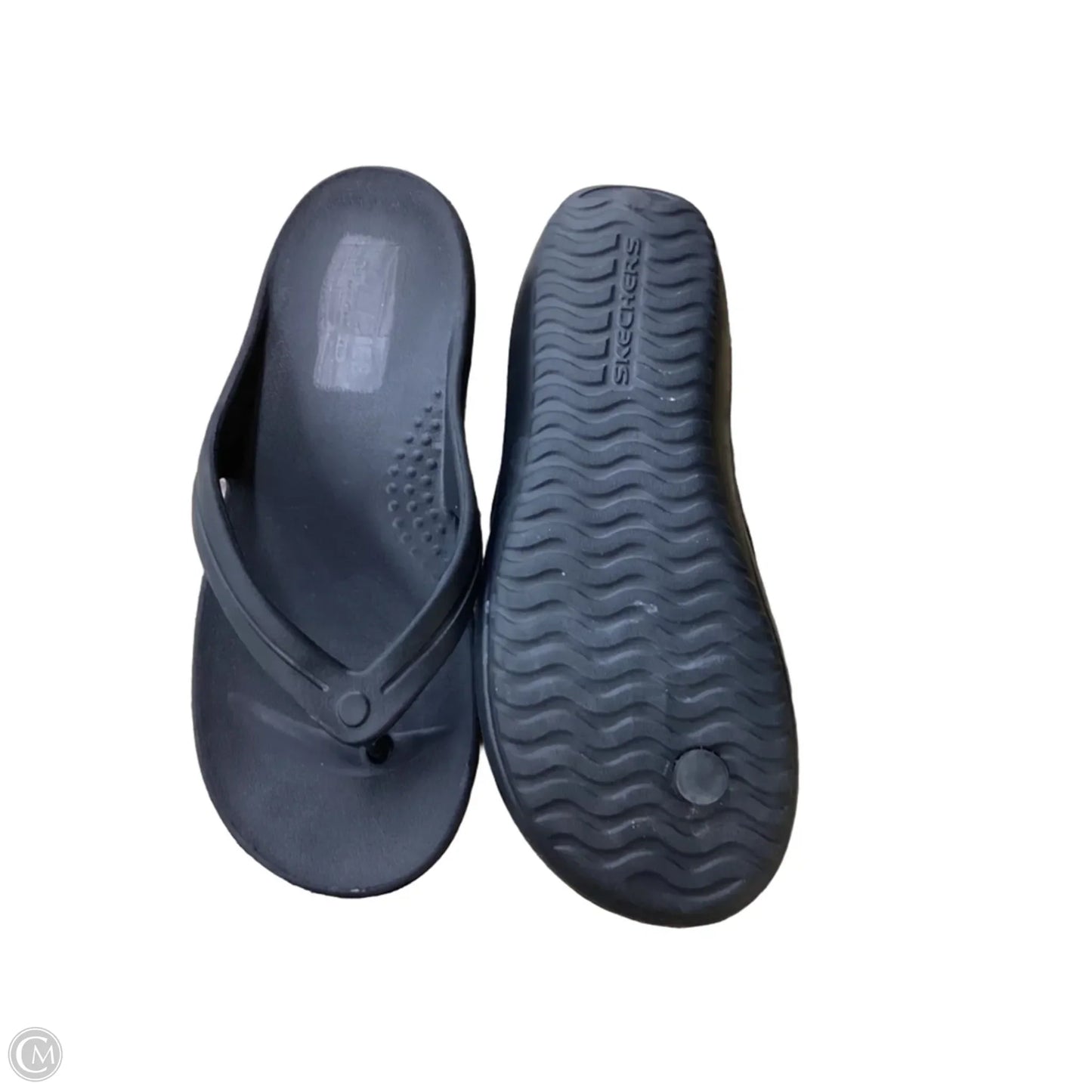 Sandals Flip Flops By Skechers In Black, Size: 7.5
