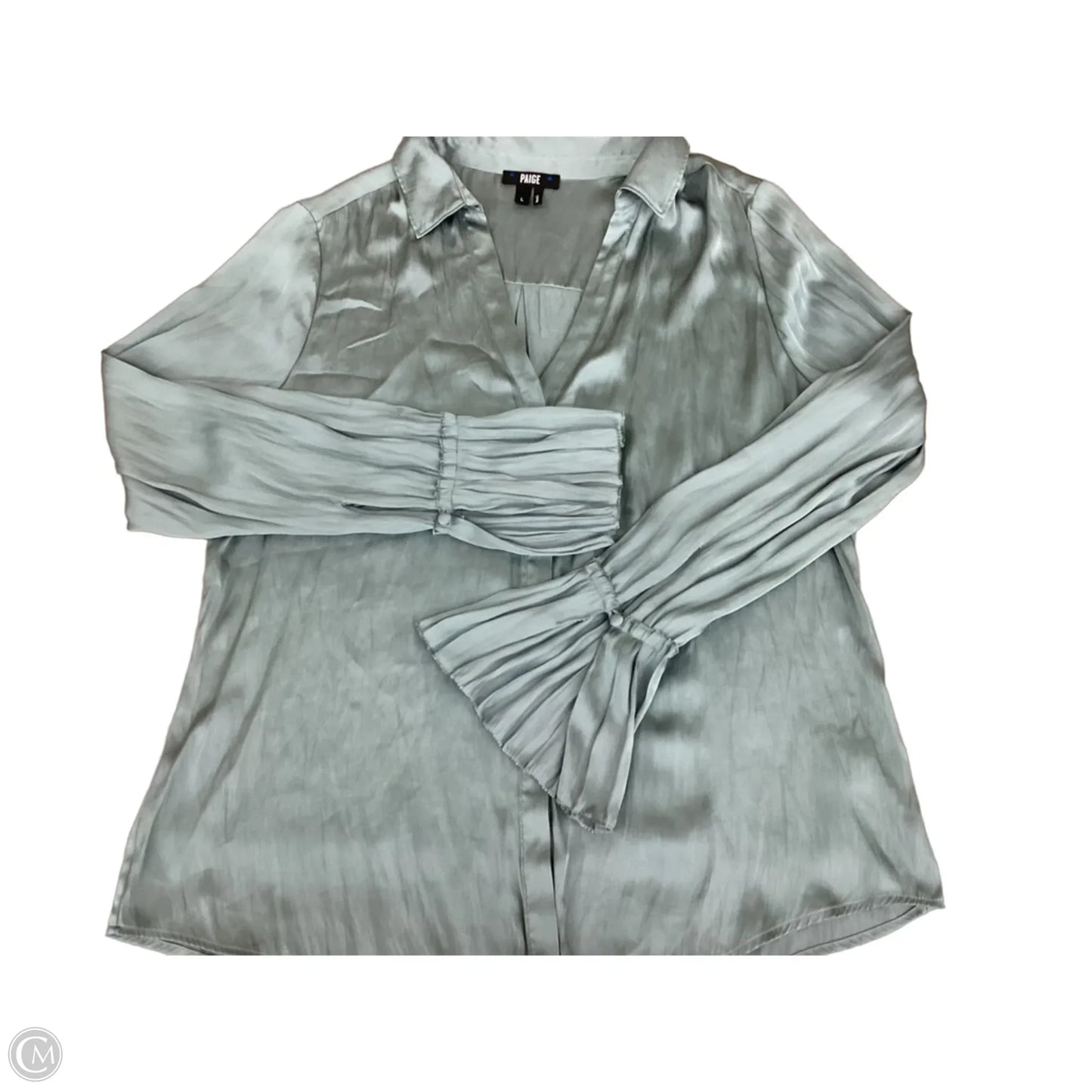 Blouse Long Sleeve By Paige In Green, Size: L